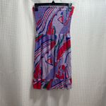 Juicy Couture Strapless Smocked Mini Dress Multicolor Abstract Print Size M Photo 4