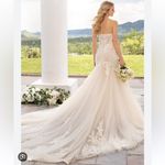 Martina Liana 1211 Ivory Lace Tulle Plunge Strapless Gown Size 12 Photo 1