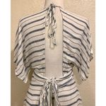 En Crême En Creme Striped Summer White/Blue Dress Photo 3