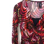 Bisou Bisou  S Red Black Stretch Mini Mod Dress Photo 1