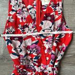 Yumi Kim  - Red Floral Print Silk Jumpsuit Photo 7