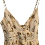 Angel Biba Fall Floral Sleeveless chiffon Mini Dress Cream Yellow Boho Western Photo 6