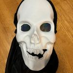 Halloween Skeletal Mask with Halogenic Eyes White Photo 0