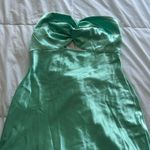 Lucy in the Sky  Green Satin Dress Photo 1