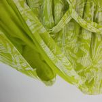 Chadwick's  1X Lime White Floral Lined Top Plus Photo 2