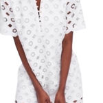 ZARA  openwork crochet short dress with buttons Size Medium Photo 0