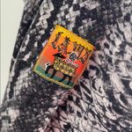 L.A.M.B. VINTAGE Snakeskin Print Zip Hoodie Womens Sz Large Black Grey Harajuku Y2K Photo 4