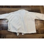 White Fawn ✨ Savannah Jane White Denim Fringe Jacket - Size L - Western Boho Festival Chic Photo 4