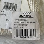 Good American New  Women’s Crinkle Scoop bra in ivory001 size XXS/XS Photo 2
