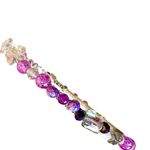 Hand Wired Headband with Crystal Butterflies, Glass Beads and Crystal Rondelles Pink Photo 2