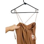 BHLDN NWT  Emanuelle Georgette Bustier Dress Brown Bridesmaid Wedding Size 10 Photo 3