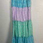 Andrew Marc  Marc New York Multi color tiered maxi dress size large Photo 0