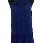 Xhilaration Navy Blue Drop waist Halter Dress Vacation beach Photo 0
