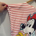Disney Vintage Mickey Mouse Double Sided Striped Dress  Pajama Shirt Photo 2