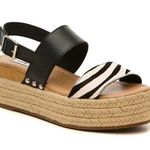 Steve Madden Fifer Black and Zebra Platform Espadrilles Sz 9.5 Photo 0
