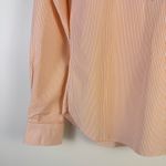 Ann Mashburn Orange White Striped Cotton Popover Shirt Blouse USA Photo 5
