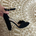 Steve Madden Black Leather Heels with Chunky Block Heel Photo 8