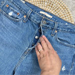 Levi's Levi’s Women’s Wedgie Icon Fit Ankle Jeans Button Fly High Rise Raw Hem Blue 29 Photo 8