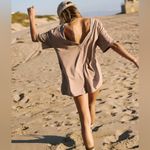 Free People Movement Hot Shot Tee Romper XS,Small, Medium or Large Tan Photo 3