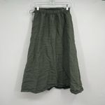 Linen Wrap Skirt Italy Pockets Lagenlook Boho Festival Hippie Resort Beach Green Photo 2