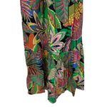 Gianni Bini GB Leaf Print V-Neck Tie-Back Tiered Maxi Dress size Juniors Medium NWT Tropical Photo 5
