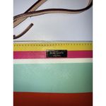 Kate Spade New York Women's Striped Multicolor Wristlet Trim Leather Logo Purse Photo 3