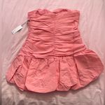Forever 21  x Betsy Johnson Pink Rose Strapless Bubble Skirt Dress Photo 4