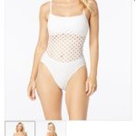 Carmen Marc Valvo NWT $98 White Crochet One-Piece Swimsuit 14 Photo 3