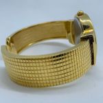 Ladies Quartz analog 30mm gold tone cuff bracelet watch white dial size 7” runs Photo 4