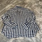 Levi's  Blue and White Casual Button Down Boyfriend Fit Shirt Photo 1