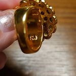 St. John 💕💕 Statement Cocktail Ring ~ Imitation Pearl Gold Jewels 8 NWOT Photo 11