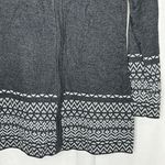 Artisan NY  Gray Full Zip Hoodie Sweater Ski‎ Style Size Small Pattern Hem & Cuff Photo 3