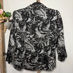 Smythe Les Vestes Black White Snake Lace Print Blazer Jacket Size 10 Photo 5