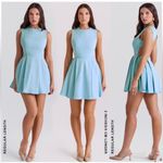 House Of CB  'Ingrid' Blue Twill Mini Dress NWOT‎ size L Tall Photo 6