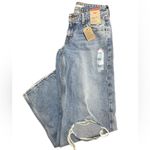 Levi's NWT  Superlow Loose Fit Straight Leg Jeans Distressed Light Wash 26 x 32 Photo 2