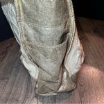 Tory Burch Tote Bag Cable Knit METALLIC GOLD TRIM Wool Silk Lining Horse READ! Photo 5