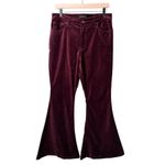 Good American Good Skate Velvet Velour High Rise Wide Leg Pants Red Size 30 Photo 1