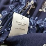 Parker Navy Floral Embroidered Women's Dress Flowy Long Sleeves Photo 11