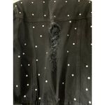 Bebe black denim jean jacket distressed with rhinestones Photo 6