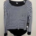 Kerisma NWT Black and White Monochrome Striped Knit Long Sleeve Top Medium Large Photo 0