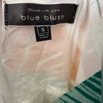 Blue Blush  Leaf Pattern Wrap Dress Photo 2