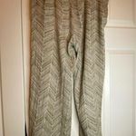 Cato Women’s Pants Green/tan Geometric Wide Leg Lounge Casual Stretch Elastic Photo 1