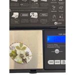 Vintage Ceramic Transferware Brooch Pin Green Black Flower Oval Gold Tone Estate White Photo 5