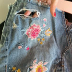 American Eagle Y2K flower girl cotton denim flower skirt Photo 3