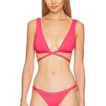 l*space L* Avery Strappy Bikini Top in Hot Cherry Size Large NEW With Tags! Photo 0