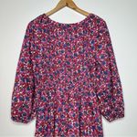 J.Crew  V-Neck Midi Dress in Berry Floral Size Small Photo 3