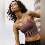 Free People NEW!  MOVEMENT Femme Ruched Tank Top Size M/L Purple Mountain Photo 3