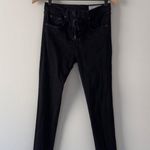 Rag and Bone Lace Up Skinny Jeans Black Coal cotton blend casual pockets high rise Photo 2