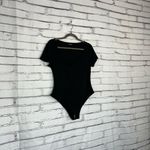 Chicme Black Ribbed Bodysuit Women’s Large Stretch Fitted One Piece Casual Chic Photo 1