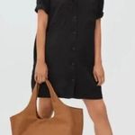 Everlane Linen Workwear Shirt Dress Dress Black Medium Photo 0